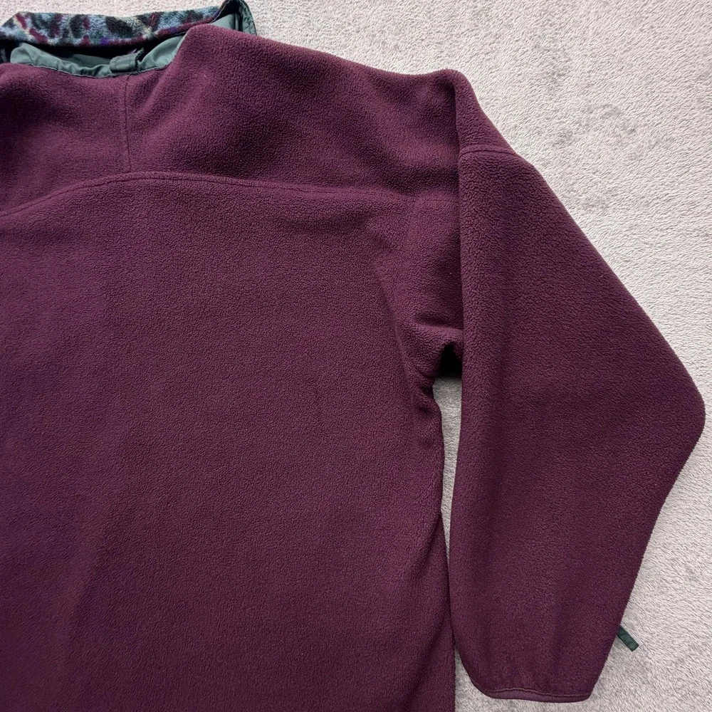 Vintage Columbia Fleece Jacket Mens XL‎ Purple Full Zip Pattern Collar 90s
